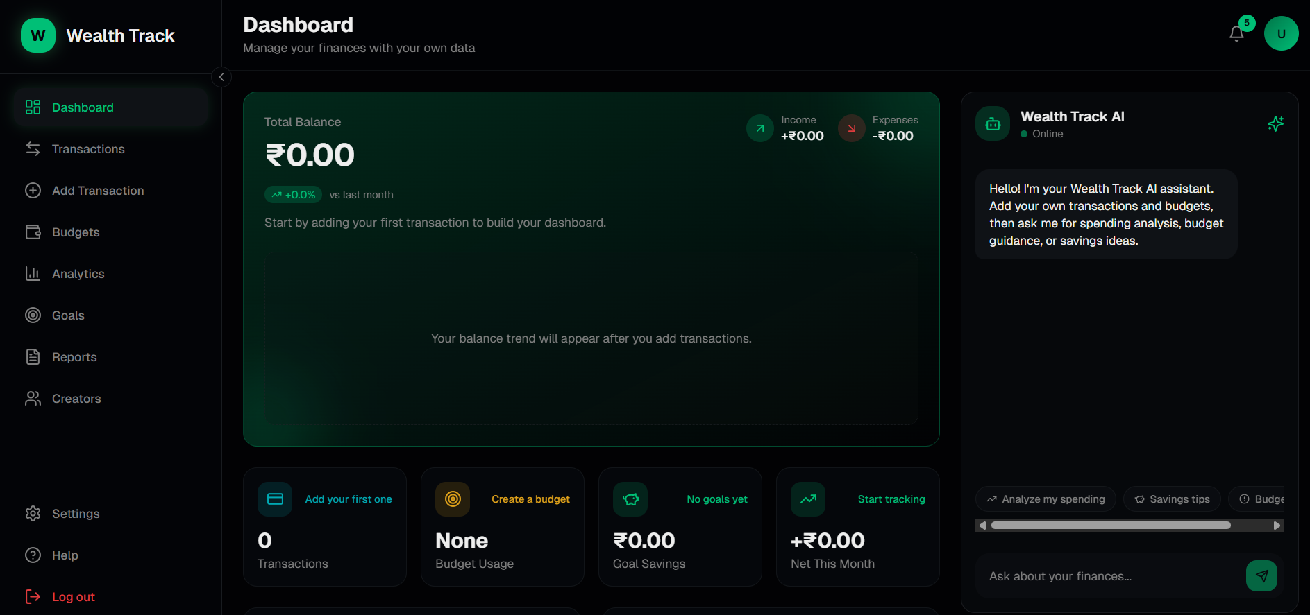 Financial Tracker Web App thumbnail image